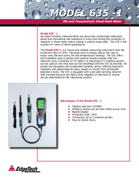 Thumbnail of document Data Sheet - 635  Handheld RH Meter